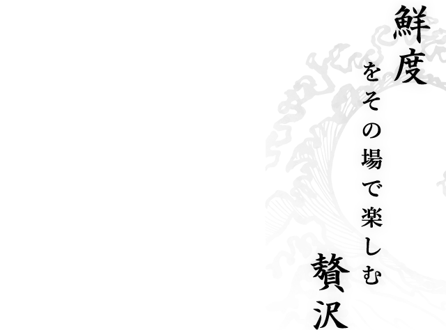 鮮度 をその場で楽しむ 贅沢